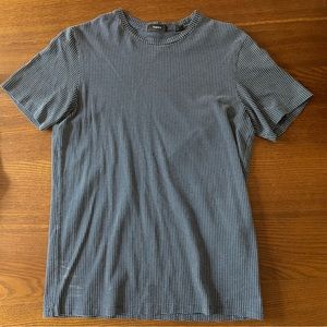 Theory navy and white top blouse - S